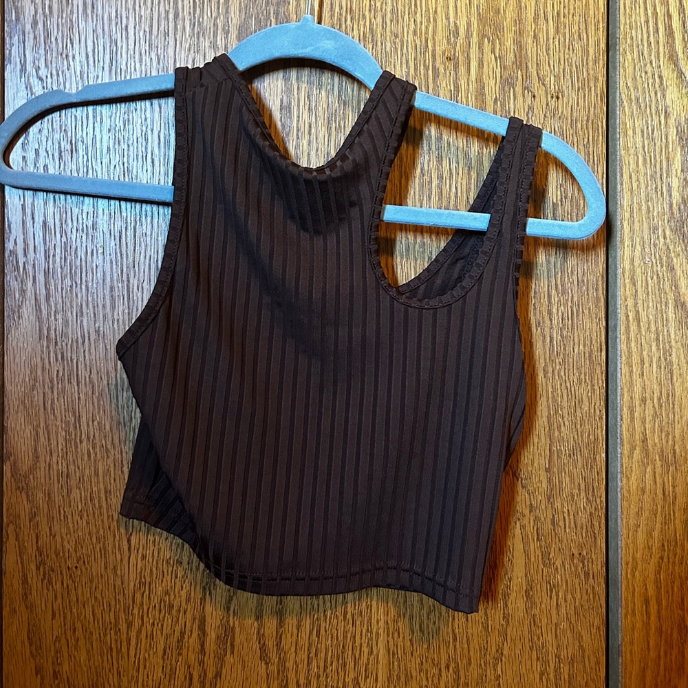 Brown tank top from shein size medium. Never worn.